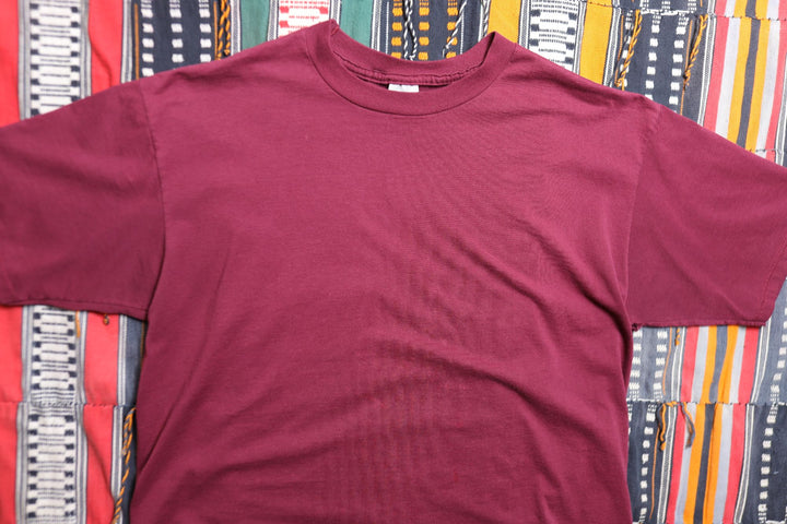 Jerzees Vintage Burgundy T Shirt XL 90s