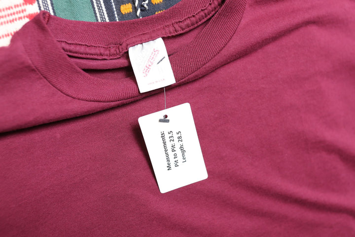 Jerzees Vintage Burgundy T Shirt XL 90s