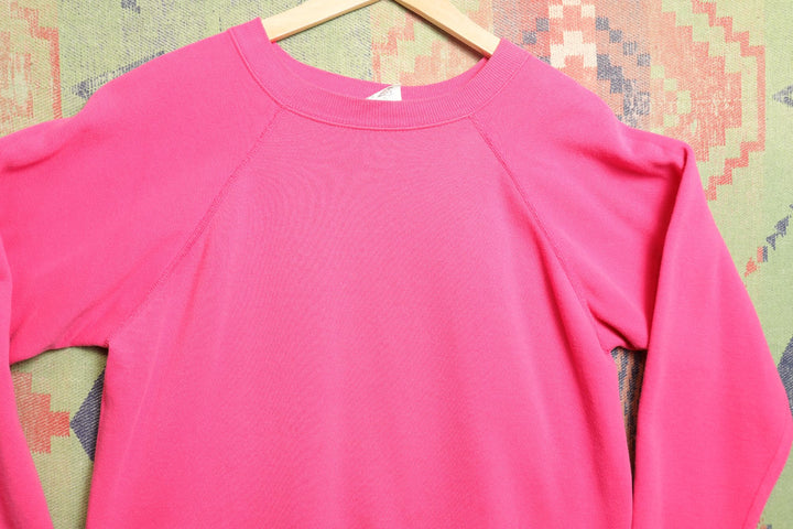 Hanes Vintage Blank Pink Sweatshirt 80s Large