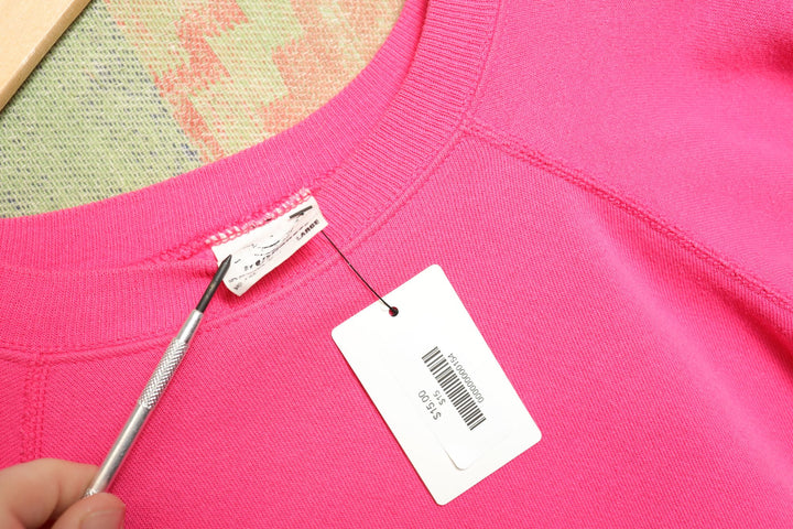 Hanes Vintage Blank Pink Sweatshirt 80s Large