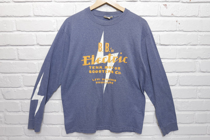Levi's BBs Motor Scooter Vintage LS T Shirt Medium 2000s