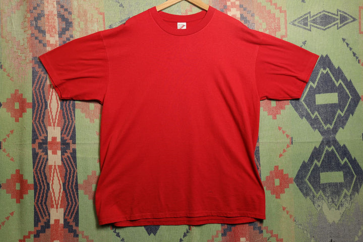 Jerzees Vintage Blank Red T Shirt 90s XL