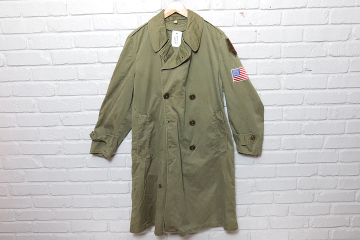 50s Vintage US Military Overcoat Jacket Size Small