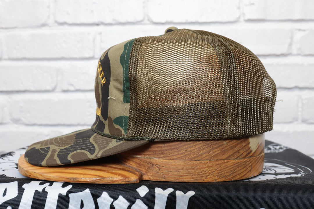 90s Vintage Gravette Locker Camo Trucker Hat