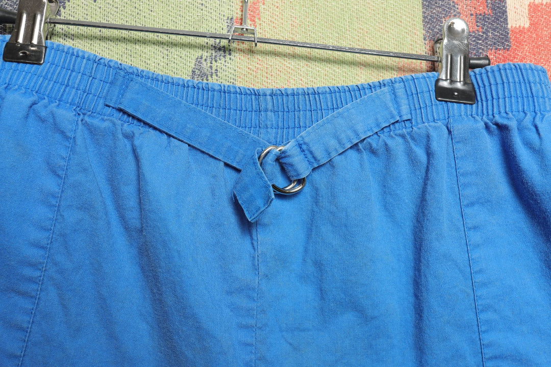 Linnay Vintage Blue Womens Shorts 80s 32