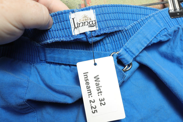 Linnay Vintage Blue Womens Shorts 80s 32