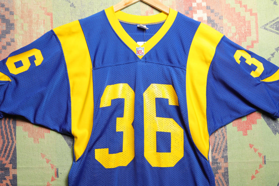 LA Rams Jerome Bettis Vintage Russell Football Jersey Medium 90s