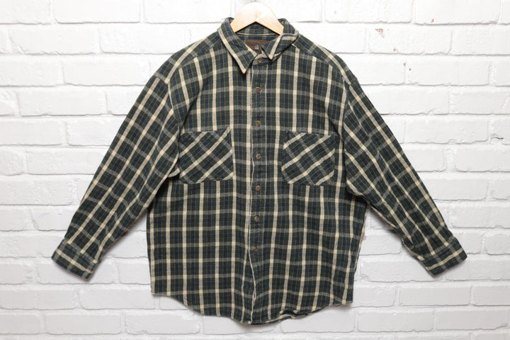 St Johns Bay Plaid Vintage Shirt Large 90s