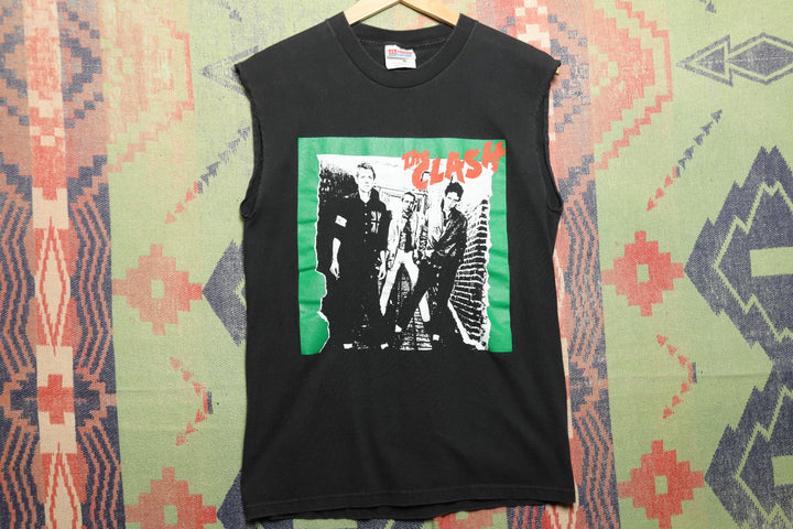 The Clash Vintage Cut Off Band T Shirt Y2K Small 2000s Punk Rock