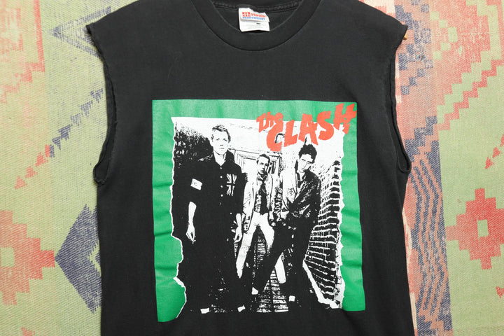 The Clash Vintage Cut Off Band T Shirt Y2K Small 2000s Punk Rock
