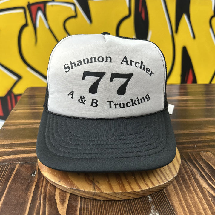 77 A&B Trucking Vintage Snapback Trucker Hat 80s