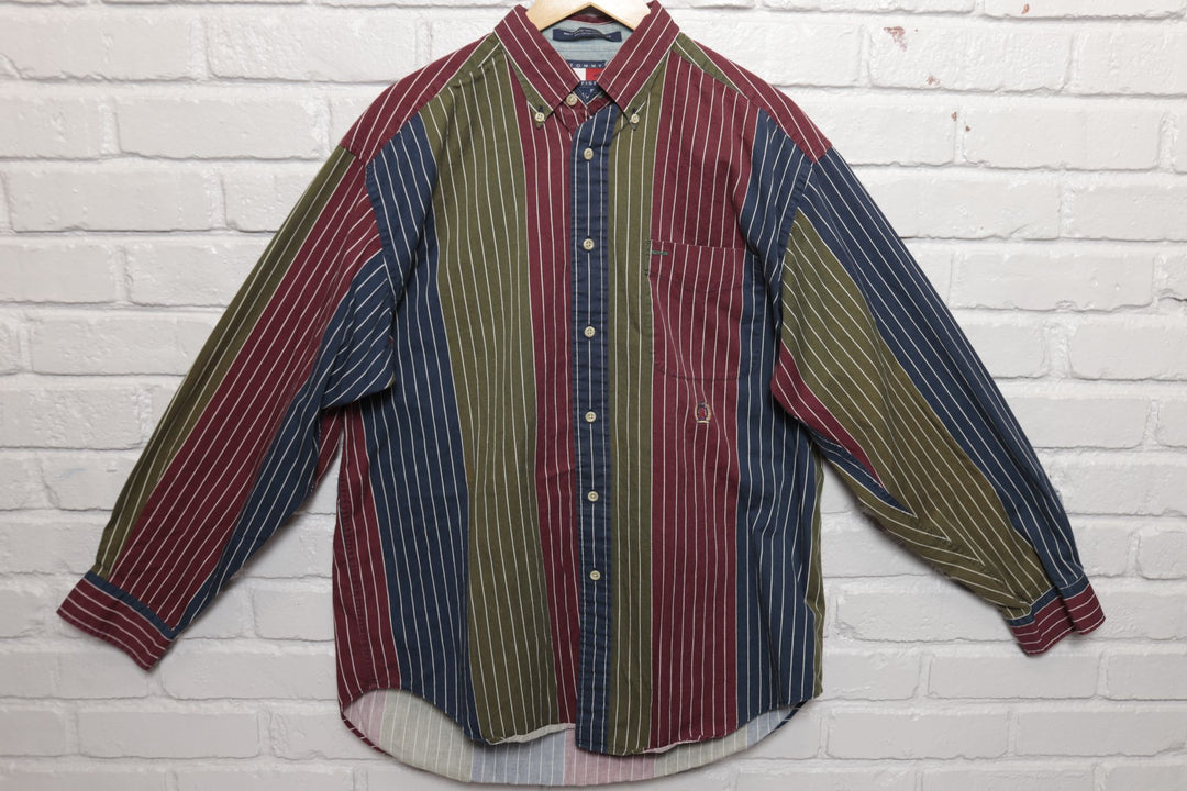 Tommy Hilfiger Vintage 2000s Medium Button Down Shirt Striped