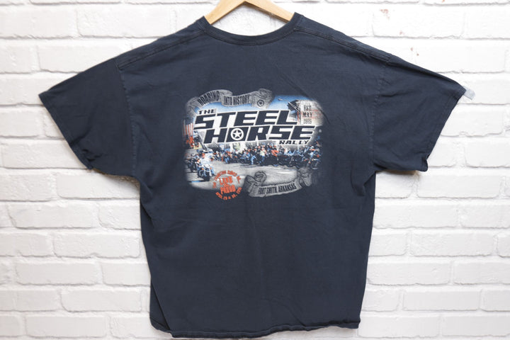 Steel Horse Rally Fort Smith Biker T Shirt 2000s XXL