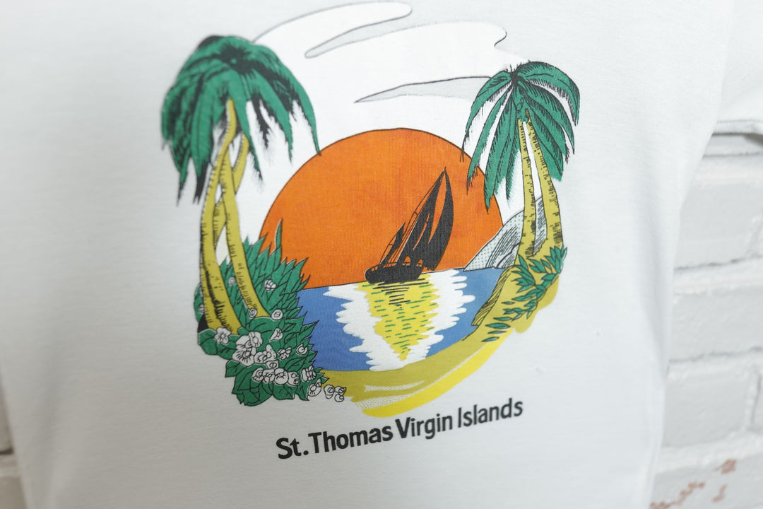 St. Thomas Virgin Islands Vintage Tropical T Shirt 80s Small
