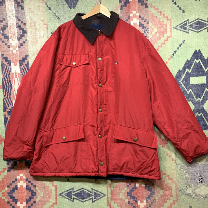 Tommy Hilfiger Vintage Reversible Puffer Jacket Large 90s