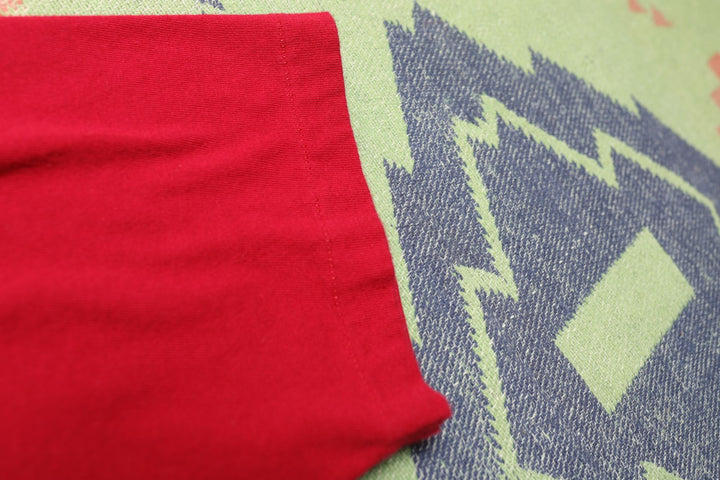 Jockey Crew Vintage Blank Red T Shirt 90s Medium