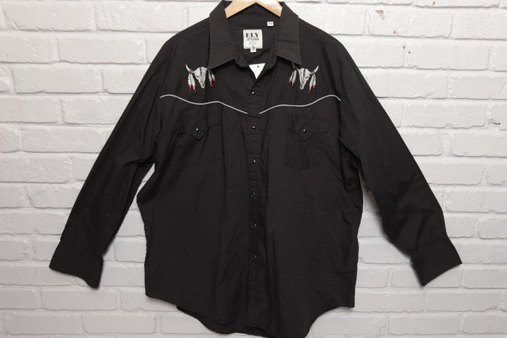 Ely Cattleman Western Vintage XXL Button Down Shirt 2000s