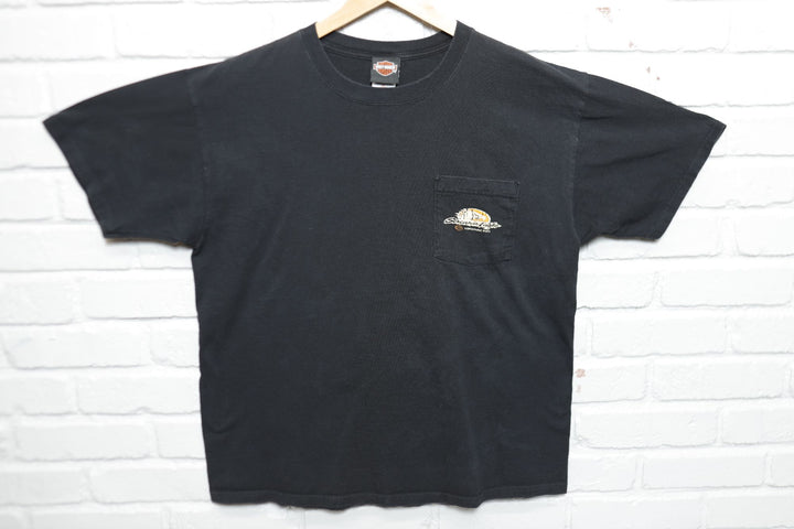 Harley Davidson Vintage Ride Hard Skull T Shirt 2000s XL