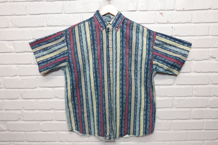 Haggar Striped Vintage Shirt Large 90s