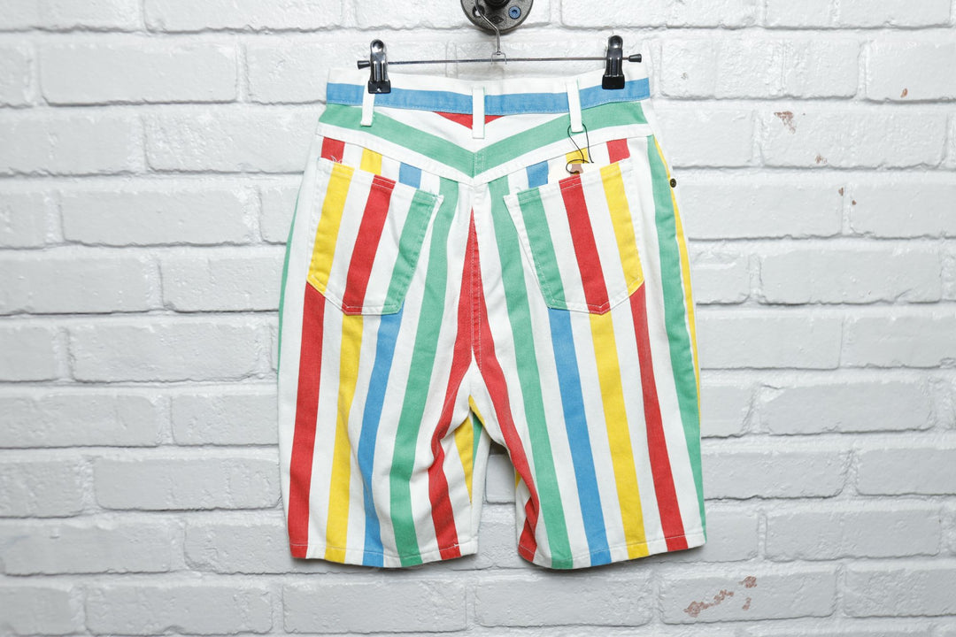 Stuffed Shirt Vintage Striped Shorts 80s 27/9