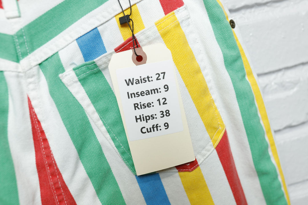 Stuffed Shirt Vintage Striped Shorts 80s 27/9