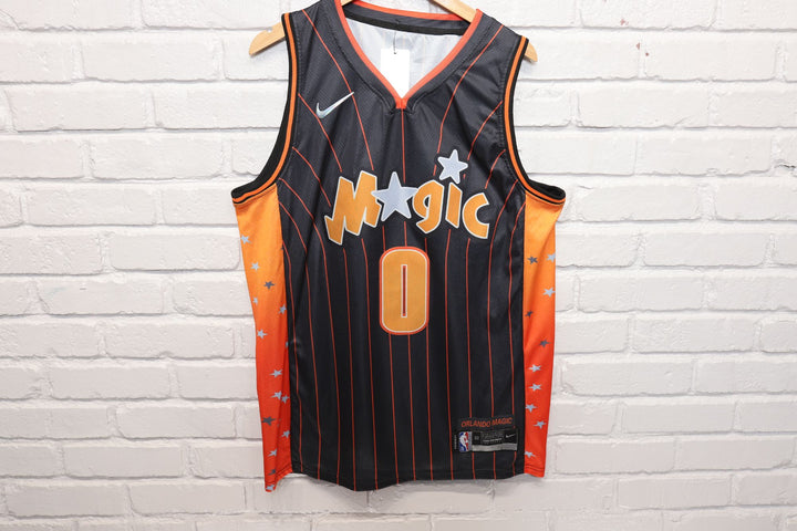 Orlando Magic Black and Orange Basketball Jersey Size Large