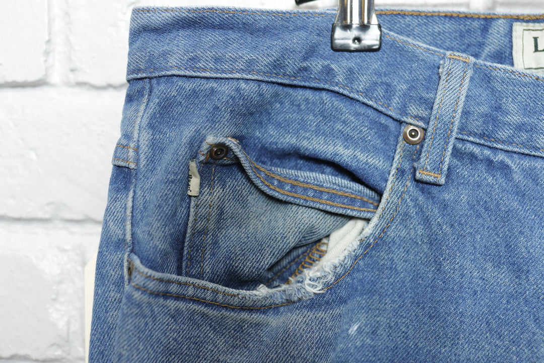 L.L. Bean Vintage Distressed Classic Fit Jeans 2000s 36/30