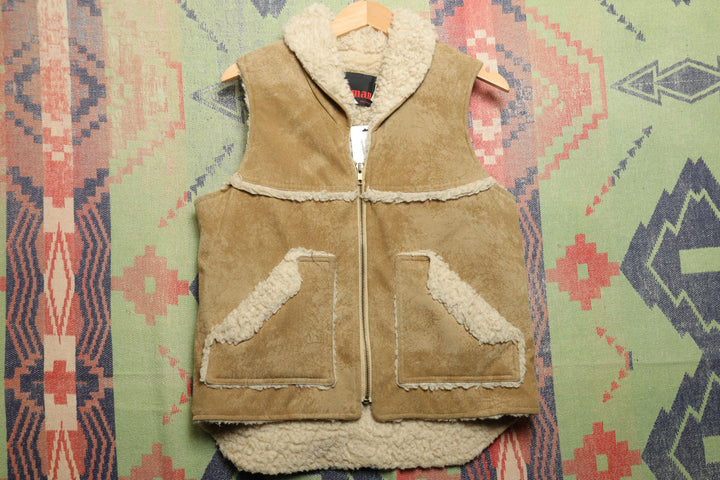 Wiman Vintage Suede Fleece Lined Vest Large 80s