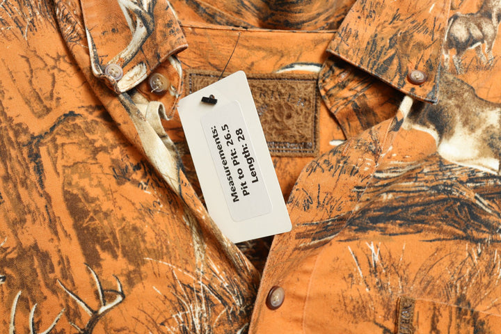 Vintage Orange Deer Shirt XL 2000s Hunting Outdoors