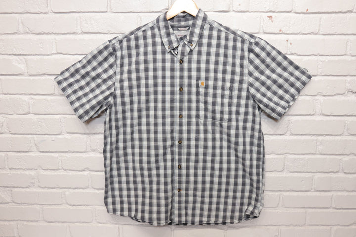 Carhartt Vintage Gray Plaid Shirt XL  2000s