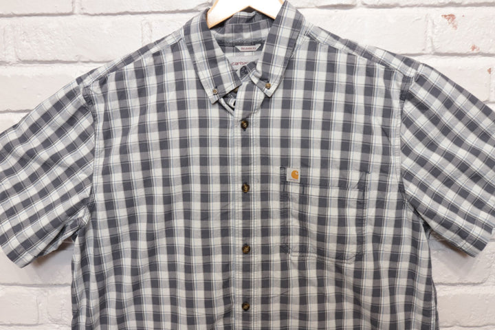 Carhartt Vintage Gray Plaid Shirt XL  2000s