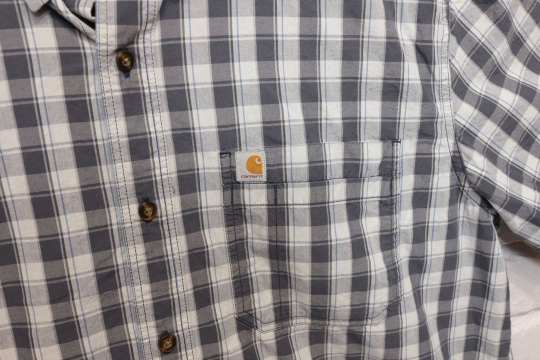 Carhartt Vintage Gray Plaid Shirt XL  2000s