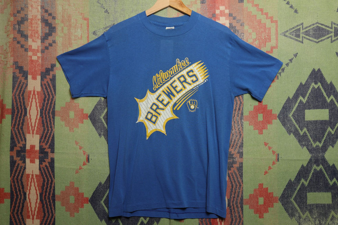 Milwaukee Brewers Vintage T Shirt Large 80s