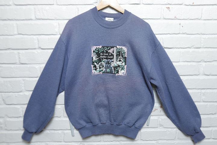 Be Good to Mother Earth Vintage Sweatshirt Medium 90s