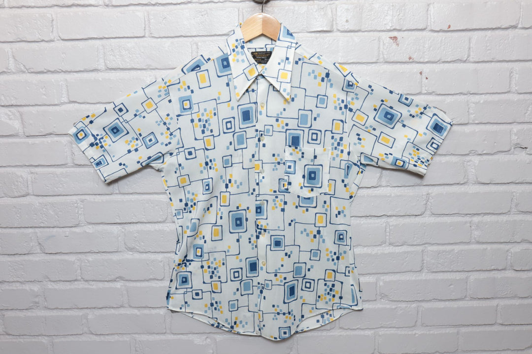 Penneys Disco Vintage Mod Shirt Medium 70s