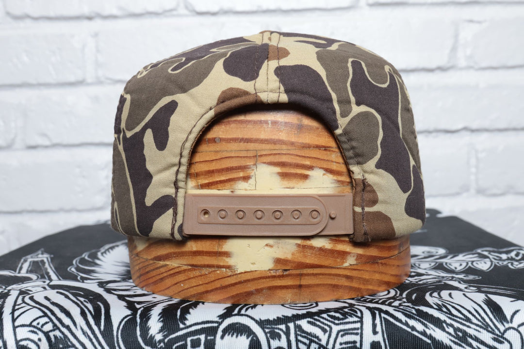 90s Vintage Parton Construction Full Foam Camo Trucker Hat