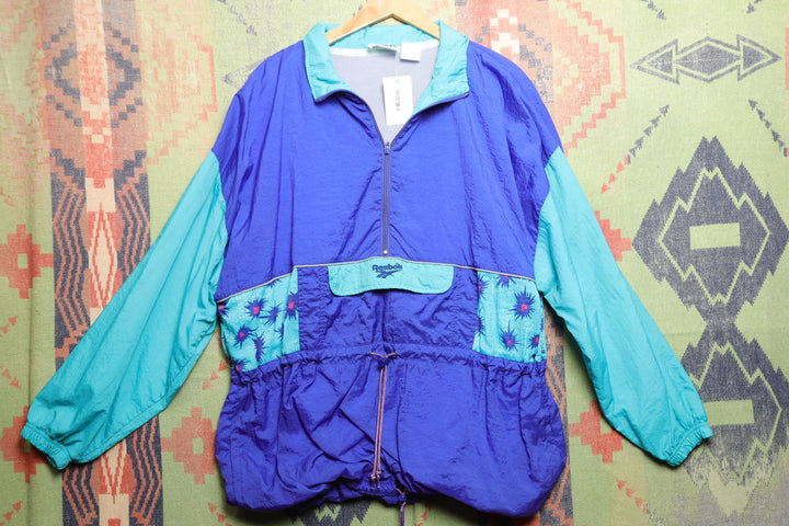 Reebok Vintage Half Zip Windbreaker Jacket XL 90s