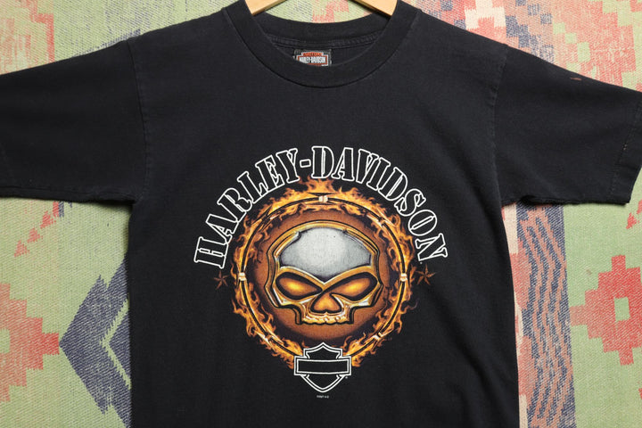 Harley Davidson Skull Vintage T Shirt Small 2000s