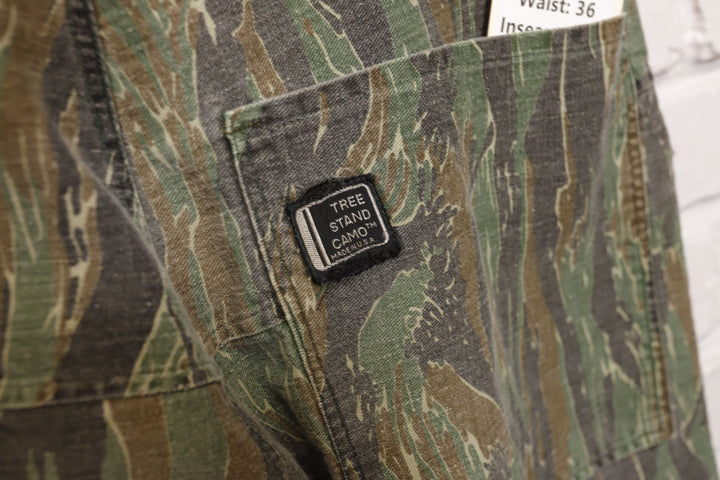 Camo Clan Vintage Tree Stand Camo Cargo Hunting Pants 80s 36/31.5