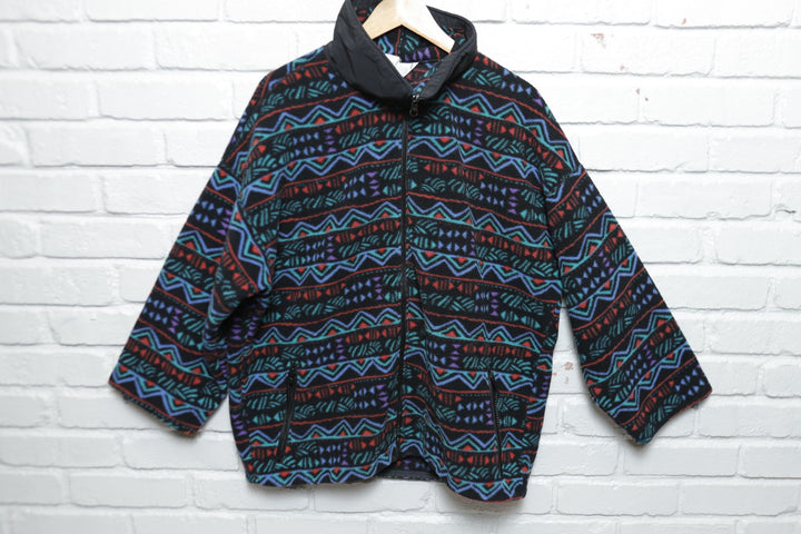 Columbia Cropped Sleeve Vintage Jacket Large 90s