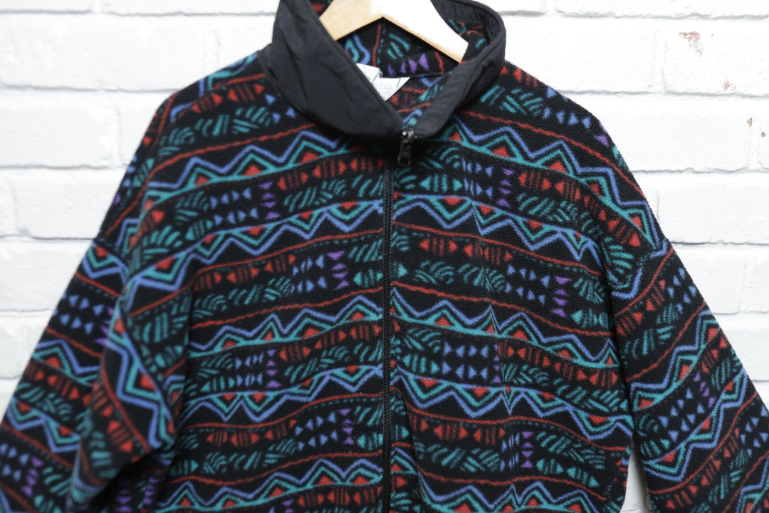 Columbia Cropped Sleeve Vintage Jacket Large 90s