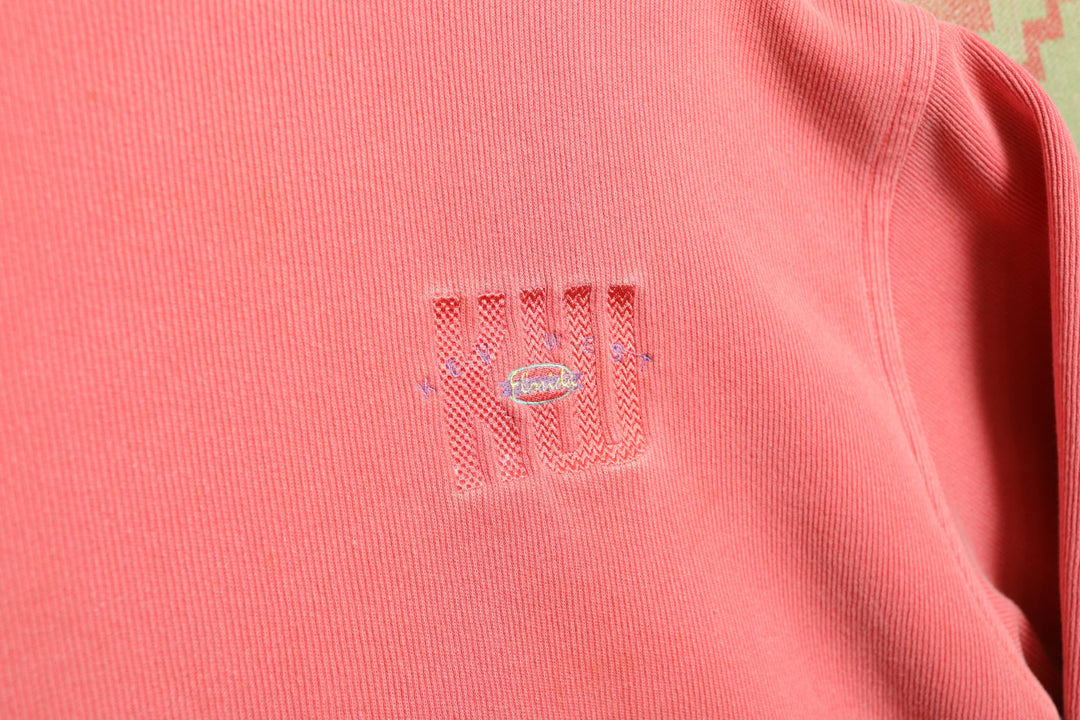 Key West Vintage Pink Sweatshirt Medium 90s