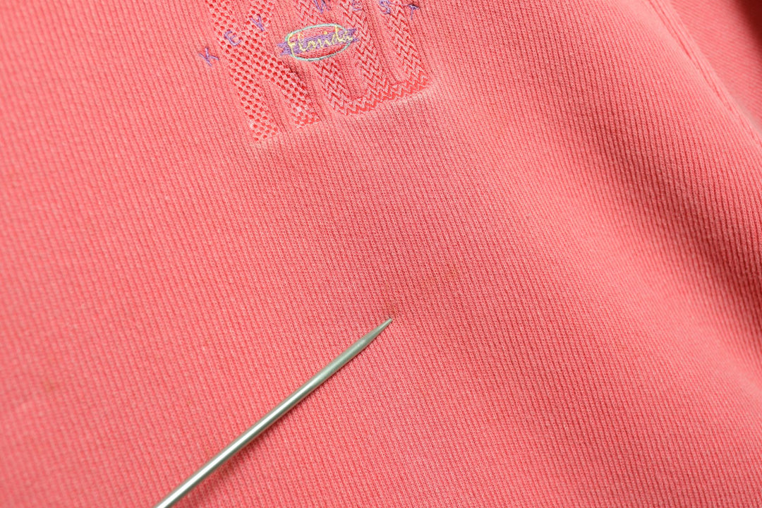 Key West Vintage Pink Sweatshirt Medium 90s