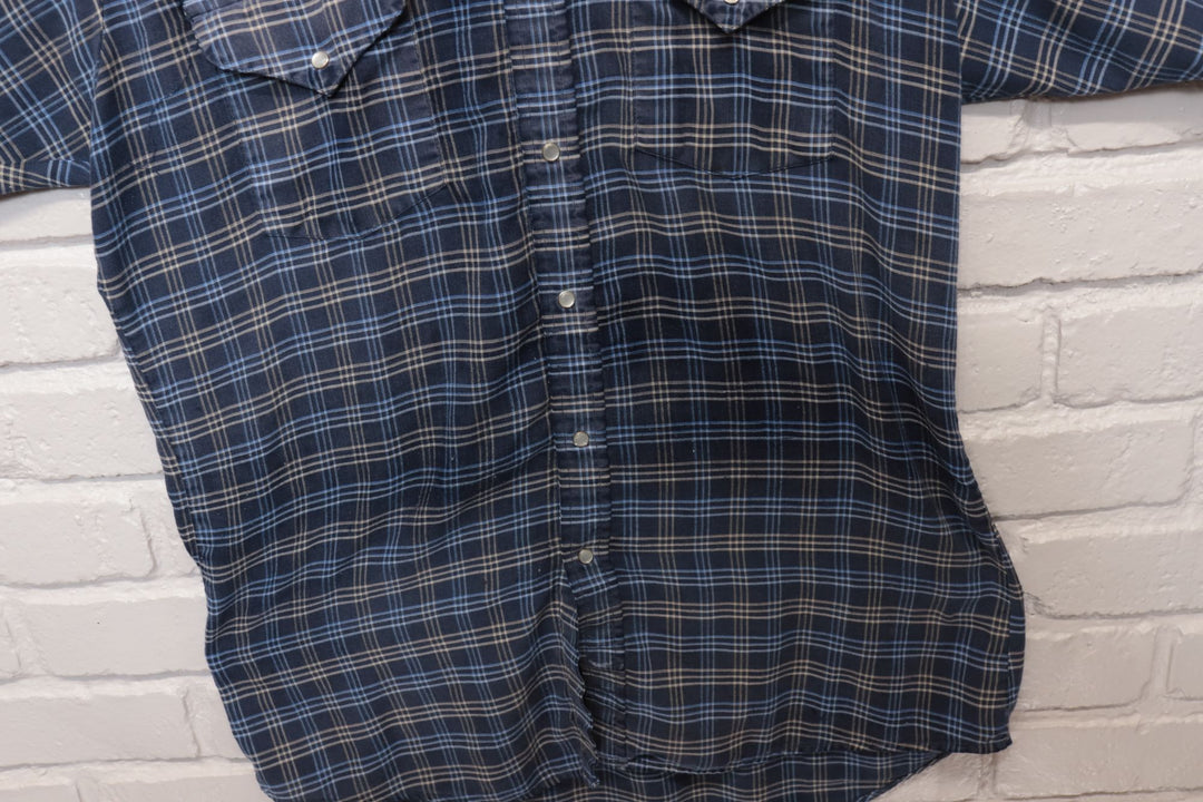 Ely Western Vintage Burnout Shirt Medium 80s