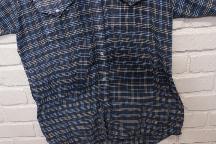 Ely Western Vintage Burnout Shirt Medium 80s