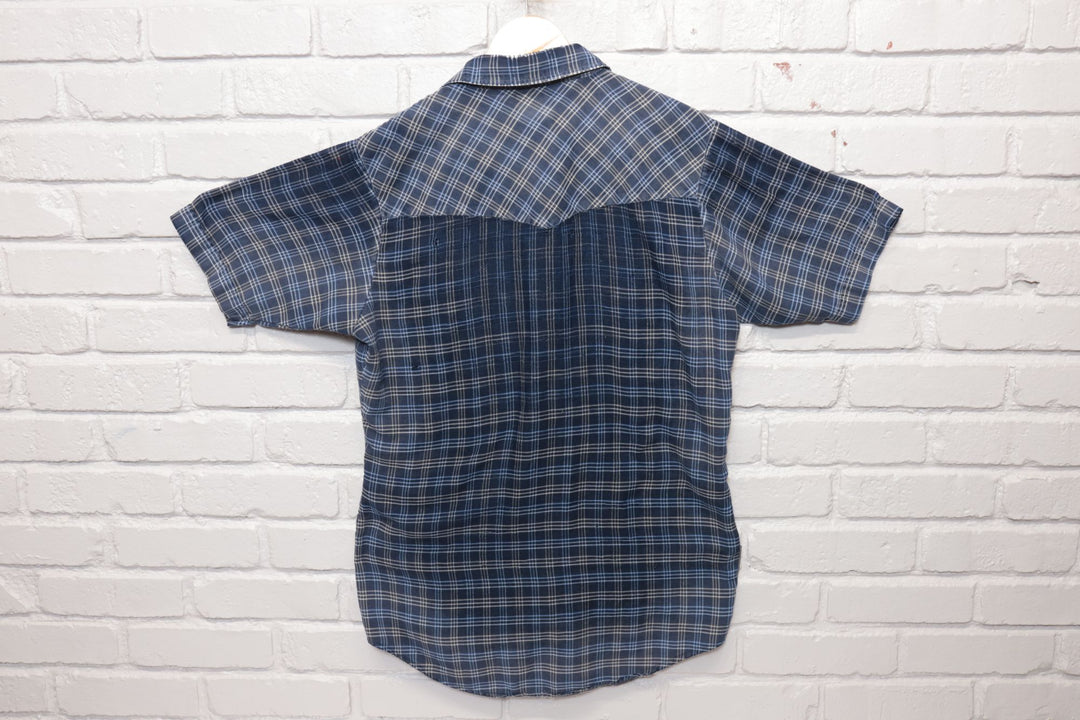 Ely Western Vintage Burnout Shirt Medium 80s