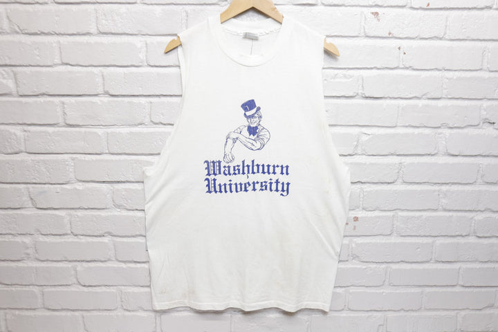 Washington University Vintage Cut Off T Shirt 80s XL
