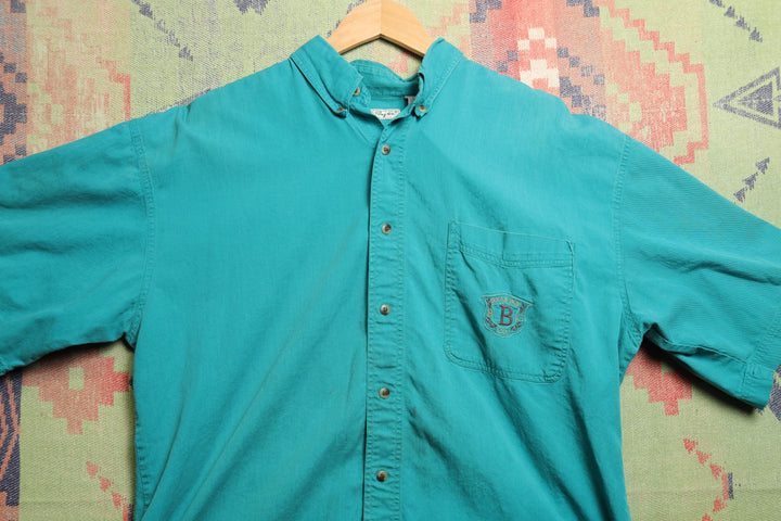 Bugle Boy Vintage Teal Shirt XL 90s