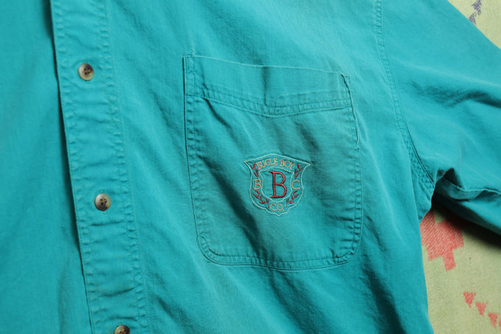 Bugle Boy Vintage Teal Shirt XL 90s