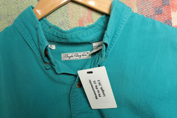 Bugle Boy Vintage Teal Shirt XL 90s